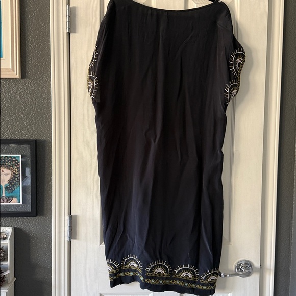 Sundance Black Dress with Colorful Floral Embroidery - Picture 4 of 4